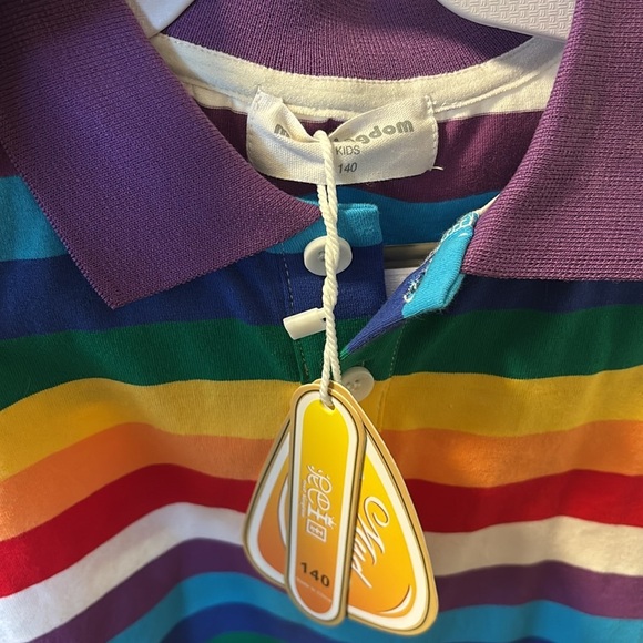 NWT Mid Kingdom Rainbow Collar Shirt 4/5T - Picture 2 of 4
